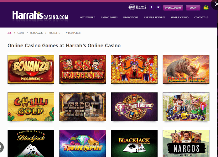 Harrahs casino homepage